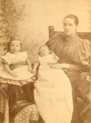 Jane Hart, with sons Clare and Rex